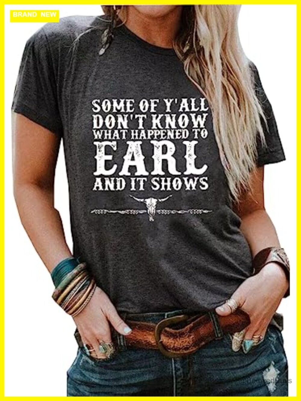 EXMIUN Women's Country Music Graphic Tee Loose Fit Short Sleeve